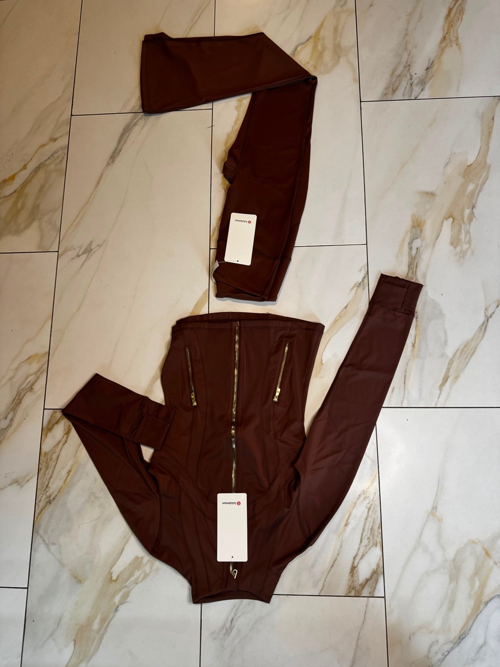 lululemon athletica Brown Zip Jacket & Flare Pants Set - Picture 3 of 3